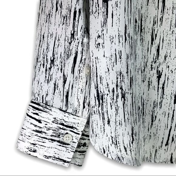 Express The Portofino Shirt in Black & White - Picture 9 of 9